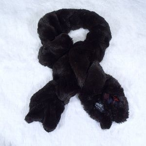 Adrienne Landau Brown Faux Fur Scarf